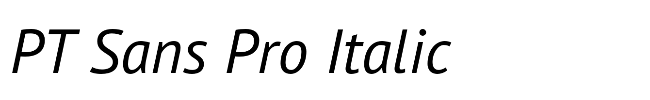 PT Sans Pro Italic